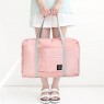 【AE149】Foldable Travel Storage Bag with Patch Detail Shoulder Bag, Large Capacity Duffel Bag (5.5x12.2x18.5)