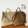 【AE26】Alphabet Print Shoulder Bag - Large Capacity & Adjustable Strap