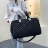 【AE160】Fashionable Argyle Duffel Bag - Large Capacity Zipper Storage for Weekend Travel by Prada