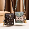 【AE128】Women's Mini Flap Crossbody Phone Bag Letter Print Shoulder Purse by Brand XYZ