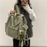 【AE199】Kawaii Large Capacity Nylon Backpack, Preppy Style Solid Color School Bag by Prada