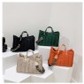 【AE100】Simple Quilted Shoulder Bag by Brand X, Large Capacity Handbag for Work & Shopping, Casual Tote Bag