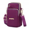 【AE152】Women's Fashion Zipper Crossbody Bag with Letter Detail, Nylon Storage Bag for Coin & Earphone (6.69*3.54*1.96) Inch