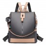 【AE61】Casual Fluffy Ball Decor Two-way Nylon Zipper Backpack Purse by Prada, Travel Bag For Outdoor