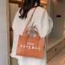 【AE223】Printed Letter Tote Bag: Trendy PU Leather Crossbody Purse for Women by Brand XYZ