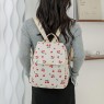 【AE214】Women's Fashion Zipper Backpack by Prada, Trendy Nylon Flap Backpack for Work & School