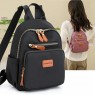 【AE215】Women's Contrast Color Nylon Backpack Lightweight Waterproof Commuter Backpack