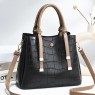【AE69】Elegant Crocodile Embossed Handbag Women's Zipper Shoulder Bag by Brand XYZ