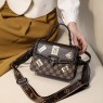 【AE24】Bear Pattern Shoulder Bag with Trendy Badge & Chain Decor for Women, Elegant Crossbody Purse by Prada