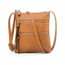 【AE125】Prada Double Zipper Vertical Crossbody Bag, Women's Multi-Pocket Shoulder Bag