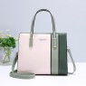 【AE220】Colorblock Square Satchel Bag, Trendy Letter Graphic Handbag by Women's Large Crossbody Bag