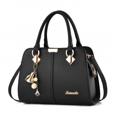 【AE71】Elegant Double Handle Purse, Women's Fashion Zipper Handbag, Casual Faux Leather Shoulder Bag by BrandXY