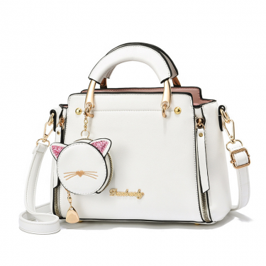 【AE135】Stylish Letter Decor Hand Satchel Bag with Crossbody Strap and Mini Coin Purse - Ideal for Work