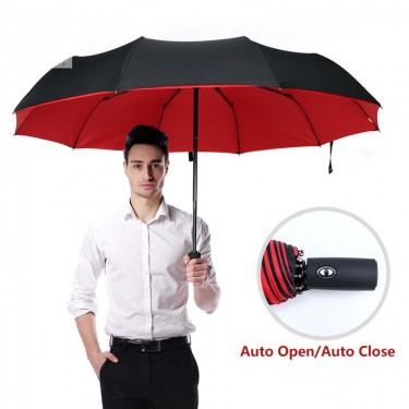 【AE138】Automatic Anti-Wind Double Layer Large Umbrella, Diameter 105cm, for Commercial Use